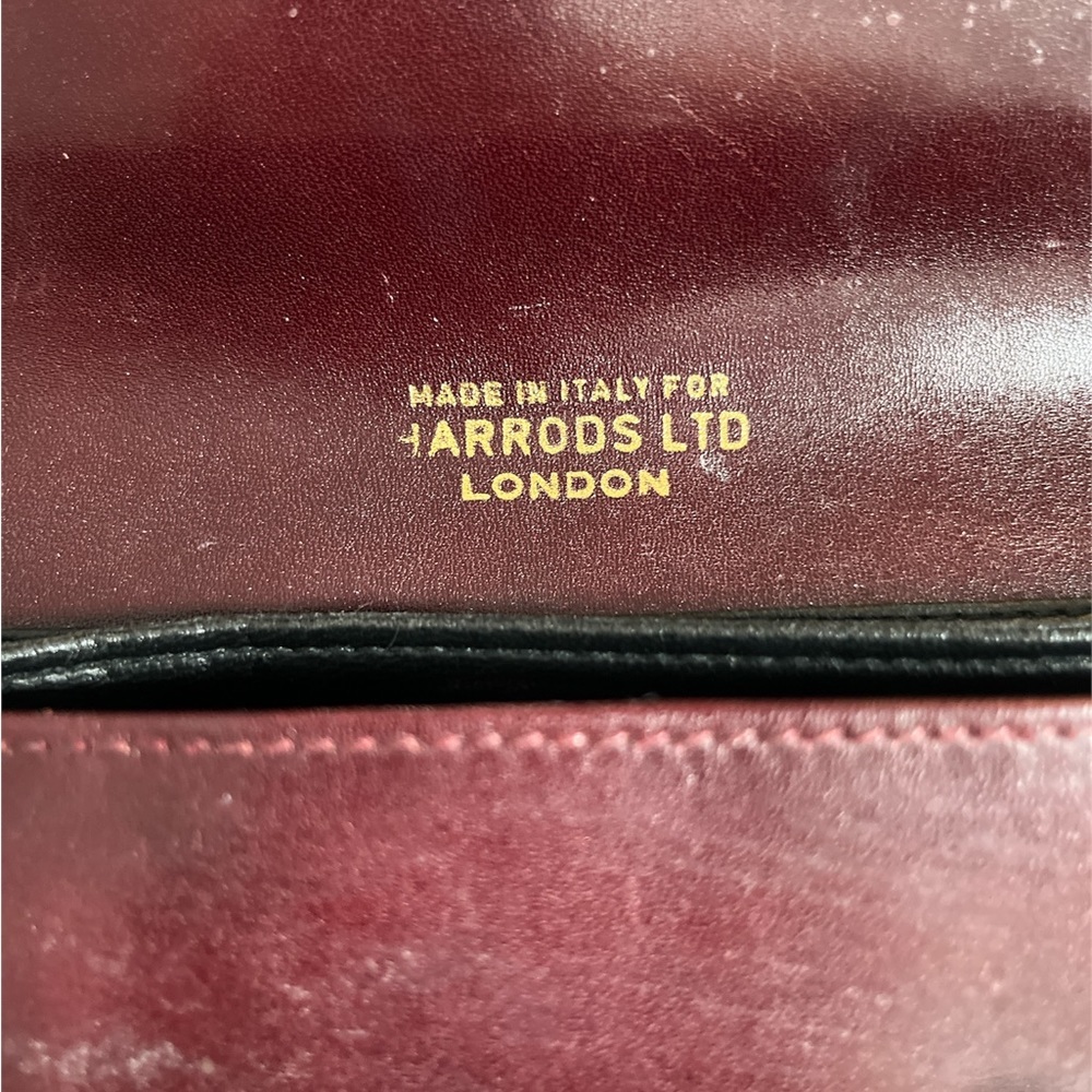 Harrods made in Italy 100% genuine leather vintage cross body bag - Picture 8 of 16